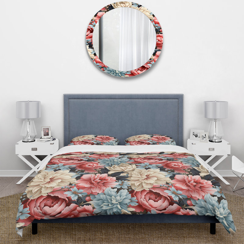 Ensemble de housse de couette Boho Victorian Romance Victorian, Housse de couette simple + 1 taie décorative stan
