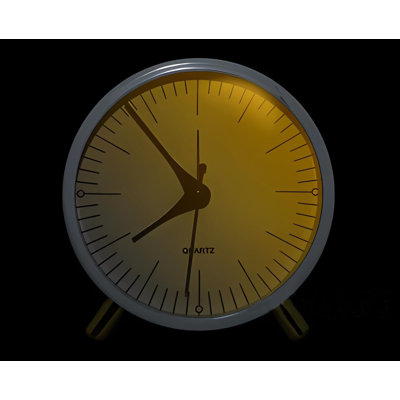 Alarm Clock With Backlight, 4.5 Inches Bedside Analogue Non-Ticking Silent Small Desk Clock With Arabic Numerals, Battery Operated Round Table Clock(White-S)
