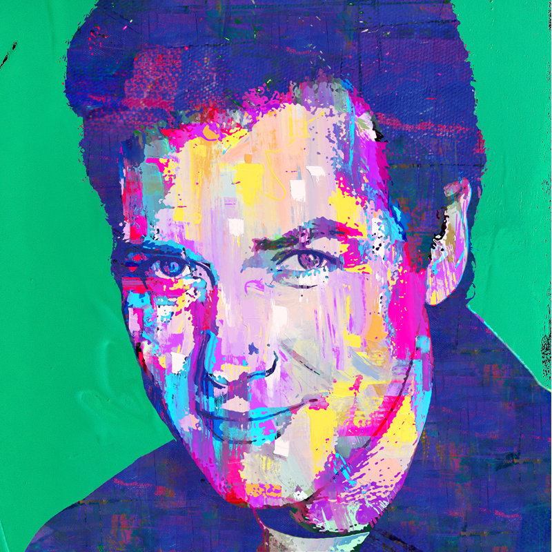 «Norm Macdonald» par Stephen Chambers, impression sur toile tendue, L 18 po x H 18 po