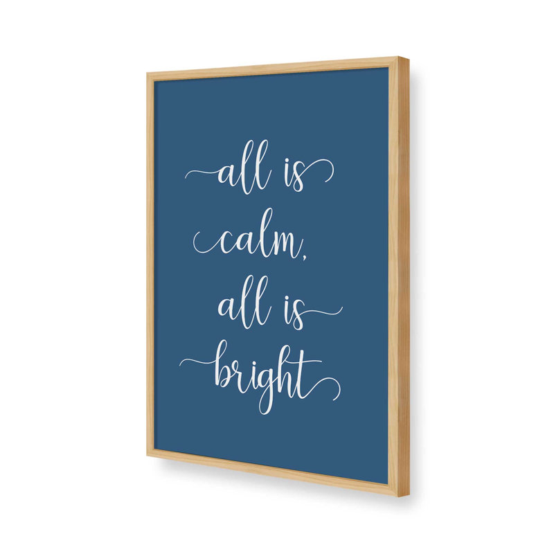 «All is Calm», reproduction d'art, Érable américain, 18 po x 24 po