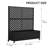 Metal Planter Box with Trellis and Wheels-875720063