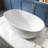 55 Inch Freestanding Solid Surface Soaking Bathtub-106359560