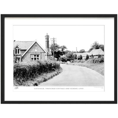 Catsfield, Thatched Cottage And School C1955 by Francis Frith - Single Picture Frame Print