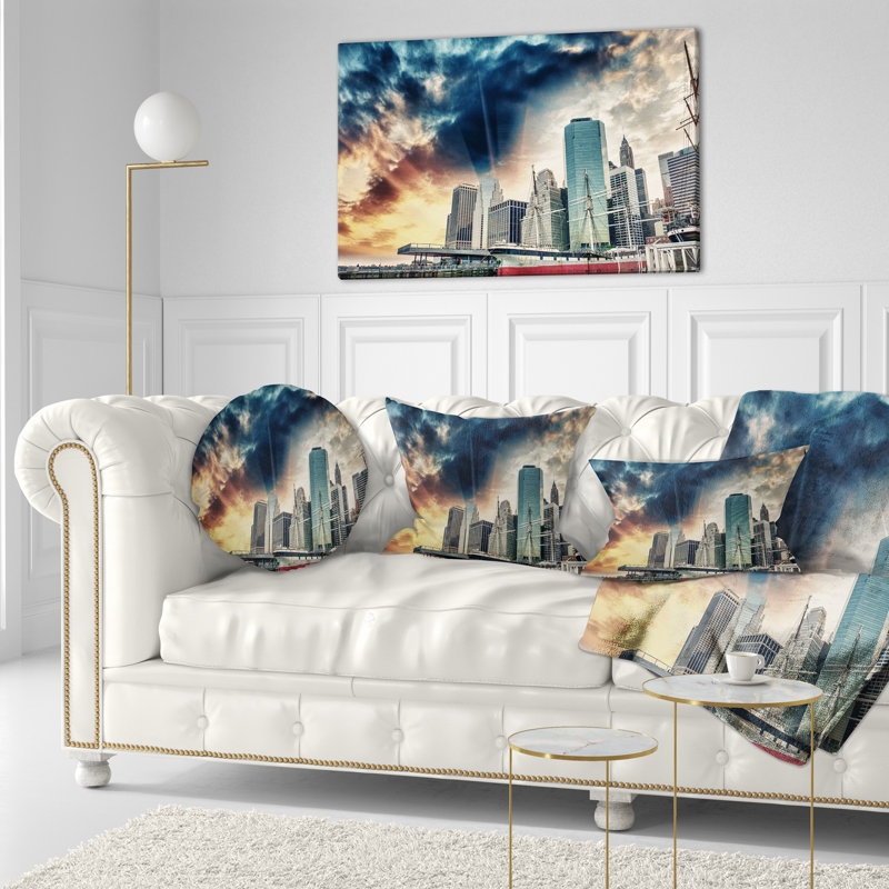 Coussin lombaire cityscape coucher de manhattan