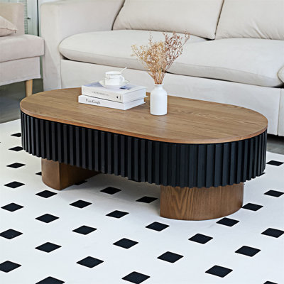 Table basse en bois avec rangement caché