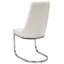 47cm H Velvet Upholstered Upholstered Back Dining Chair in White