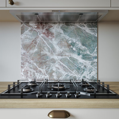 White Marble Aluminium  Kitchen Splashback