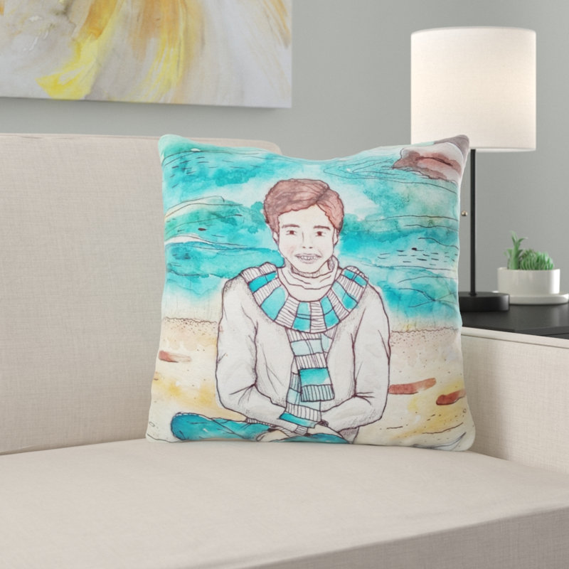 Housse de coussin d'extérieur carré Millett, Microsuède, Intérieur