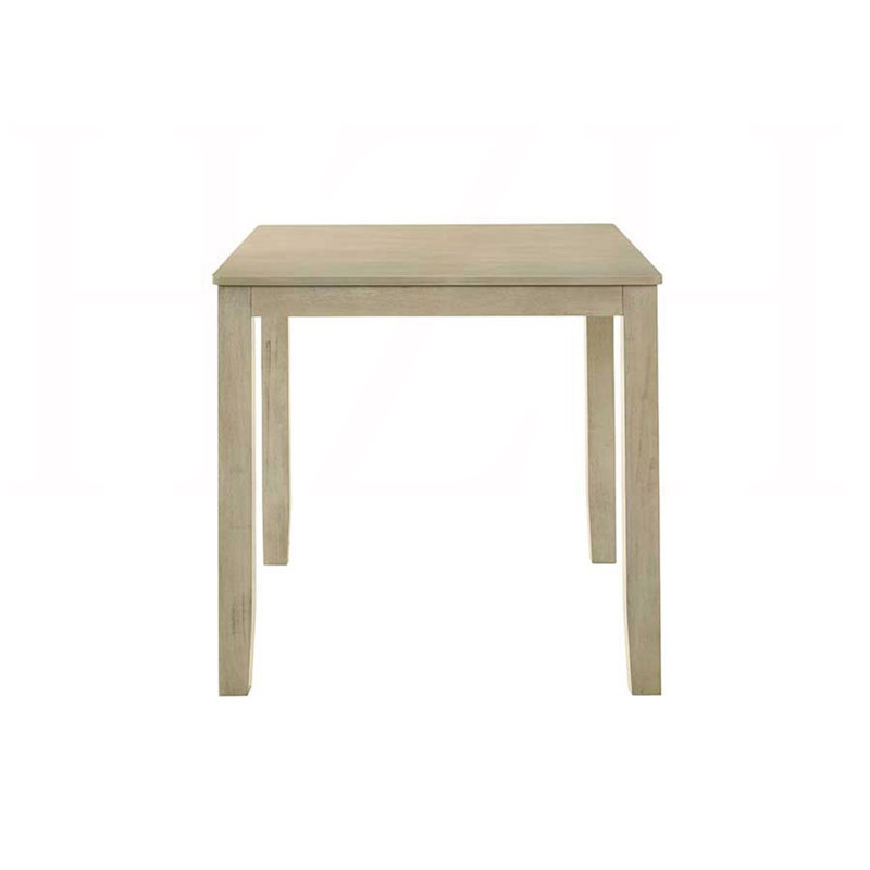 Table de salle à manger à hauteur de comptoir, finition crème, hauteur de pub, mobilier de salle à manger en bois, Cream