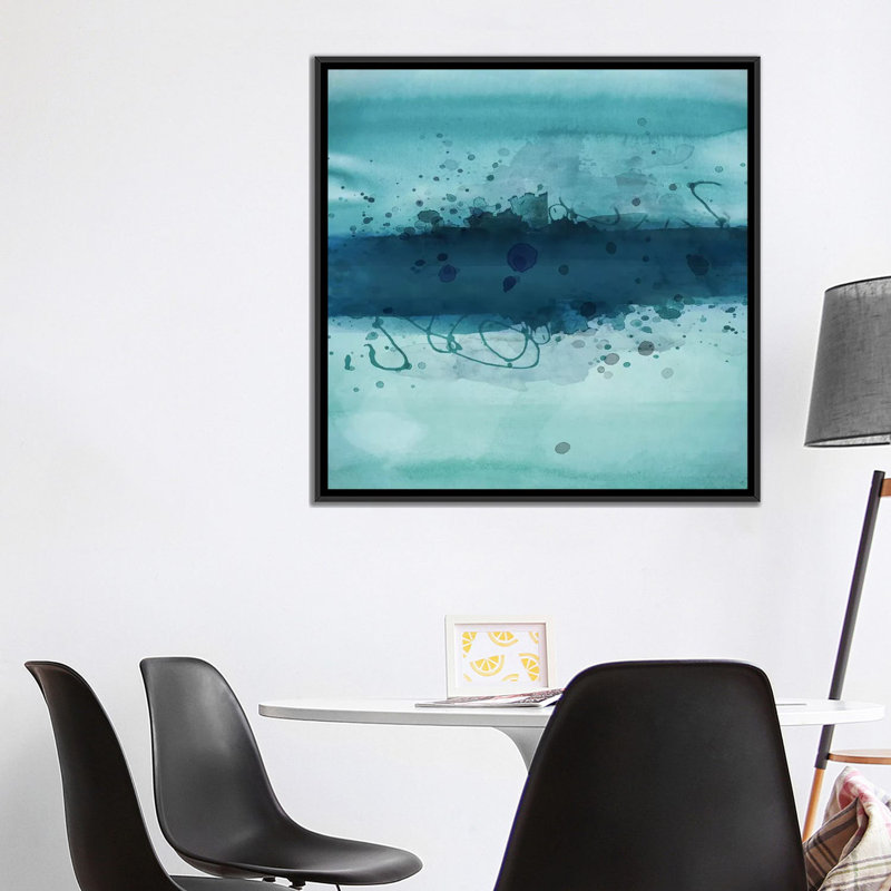 «Into The Deep I», impression sur toile, H 18 po x l 18 po x P 1,5 po, Toile avec cadre noir, Pas de tapis