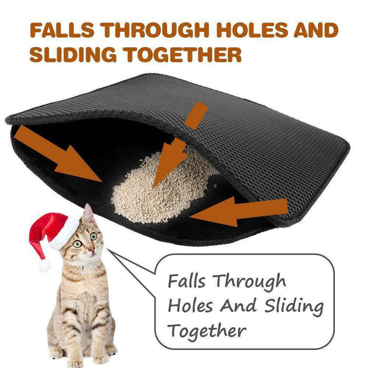 Waterproof Pet Cat Litter Mat Double Layer Pet Litter Box Ma