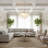 Transitional 7-Light Hanging Glass Chandelier-763780082