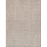 Azerbaijan Hand Knotted Wool Geometric Area Rug in Gray