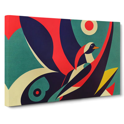 Swan Abstract Art Vol.2 - Wrapped Canvas