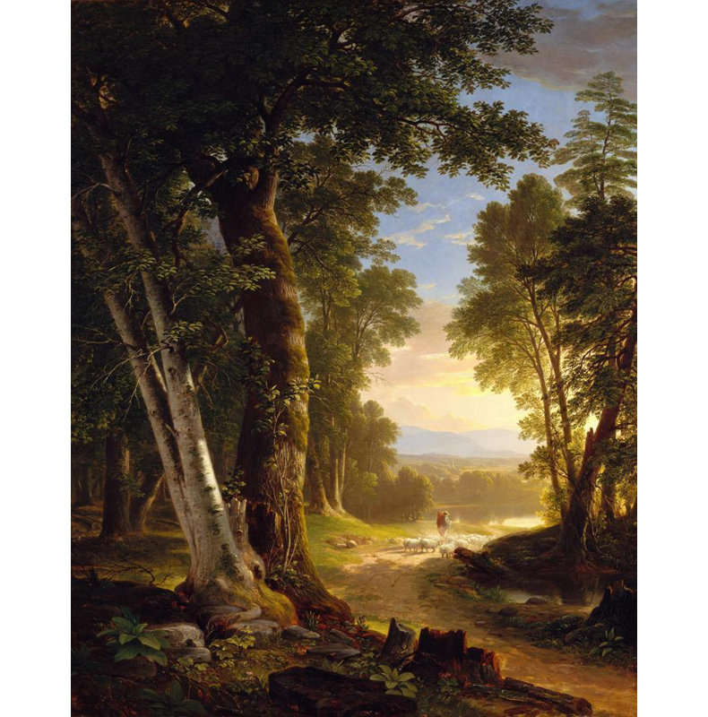 «The Beeches» par Asher Brown Durand - Art mural sur toile tendue avec châssis, H 24 po x l 17 po