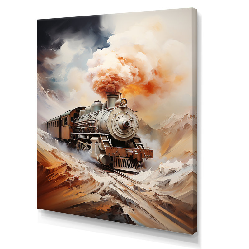 Abstract Train Elemental Express I " Abstract Train Elemental Express I ", 44" H x 34" W x 1.5" D, Wrapped Canvas