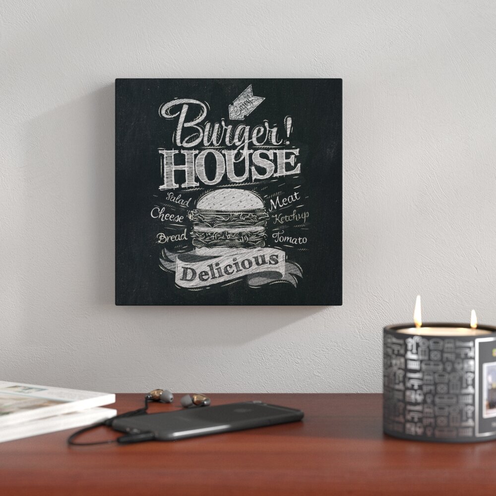 Glasbild Burger House Kenna, Kunstdruck