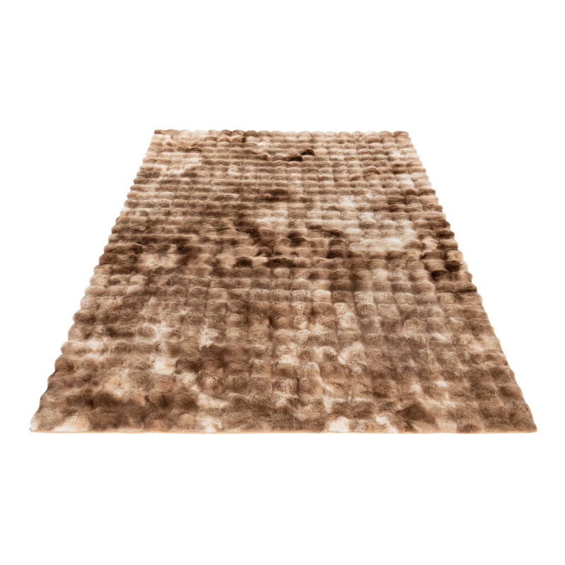 Camouflage Abstract Hand Tufted Area Rug, Rectangular 160 x 230cm, Taupe
