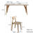 Solid wood rock plate table and chairs 6 - Person Four Leg Base Dining Set-101078371