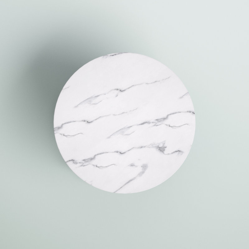Table basse ronde avec rangement Aubra, Noir