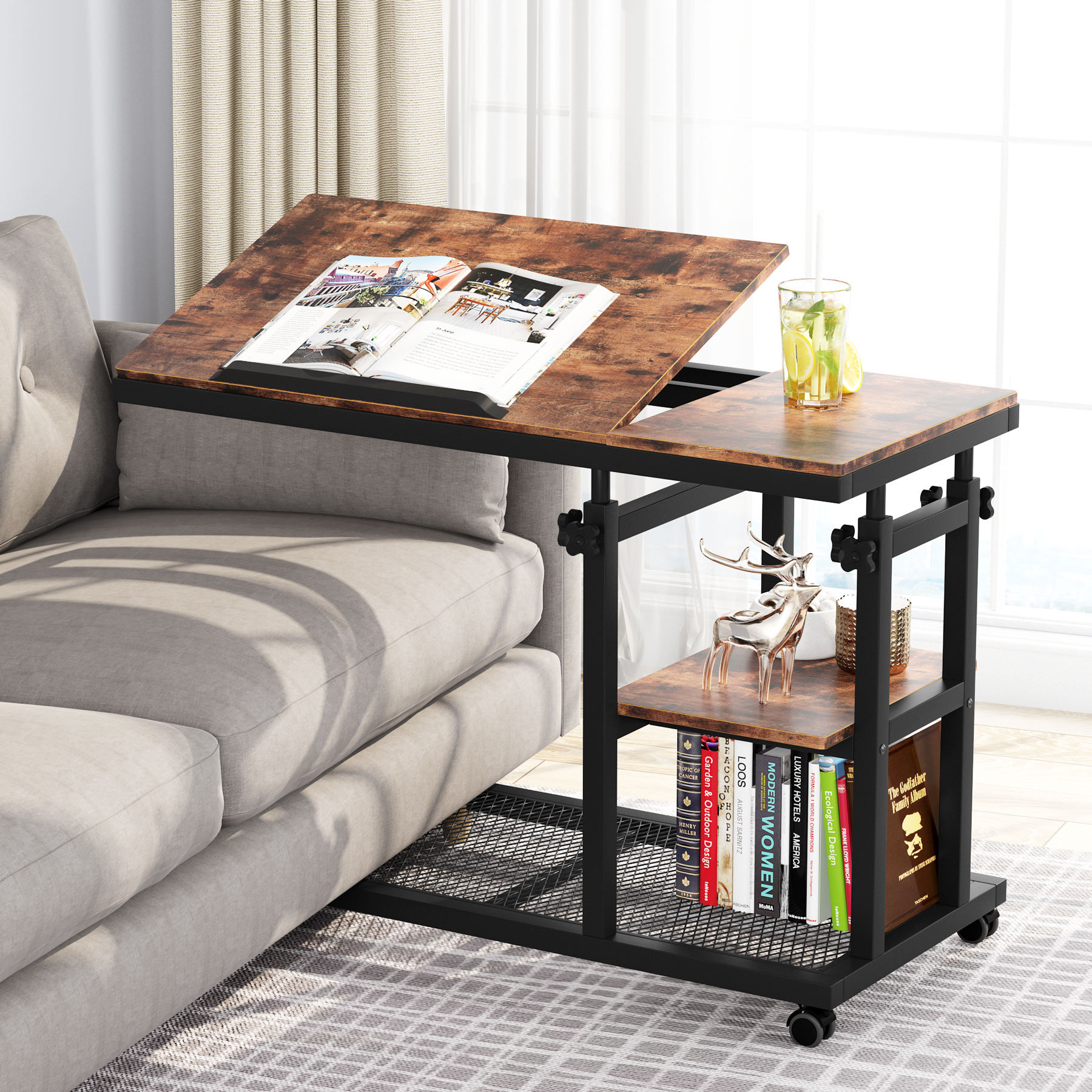 17 Stories Height Adjustable C Table & Reviews | Wayfair