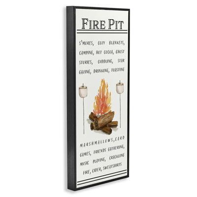«Fire Fire & Marshmallows», art de la giclée encadrée par Corrine Rose Designs