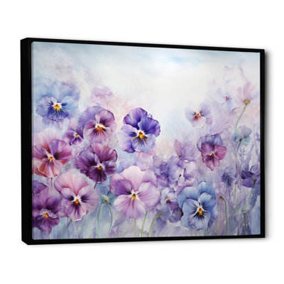 Pensées mauves en fleurs - impression