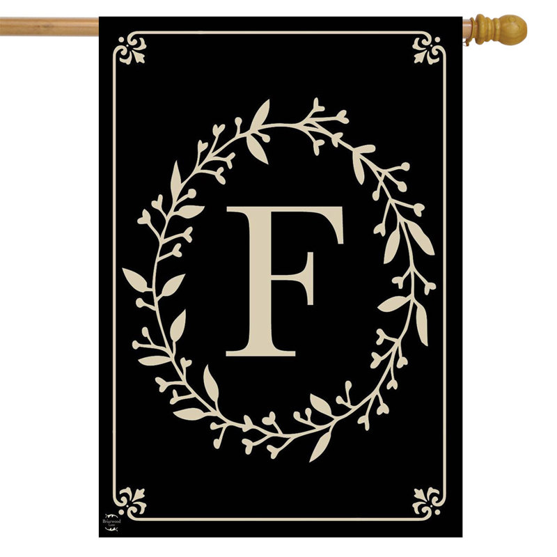  Classic Monogram Letter F Double-Sided House Flag