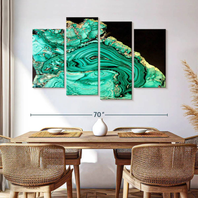 Malachite Gemstone, H 42 po x l 68 po