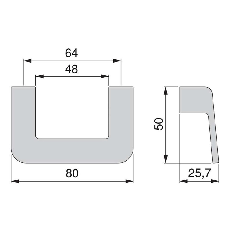 Christon Zamak 6.4cm Centre Arch Handle