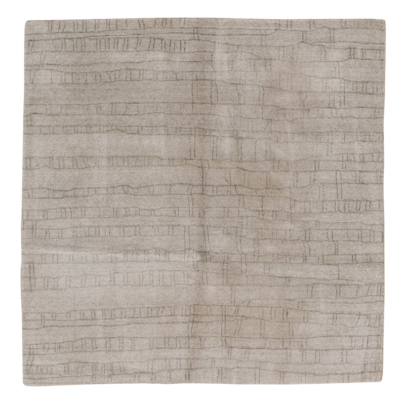 Hand Knotted Area Rug in Taupe