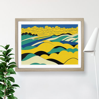 Pop Meadow Landscape Vol.3 Abstract - Framed Print