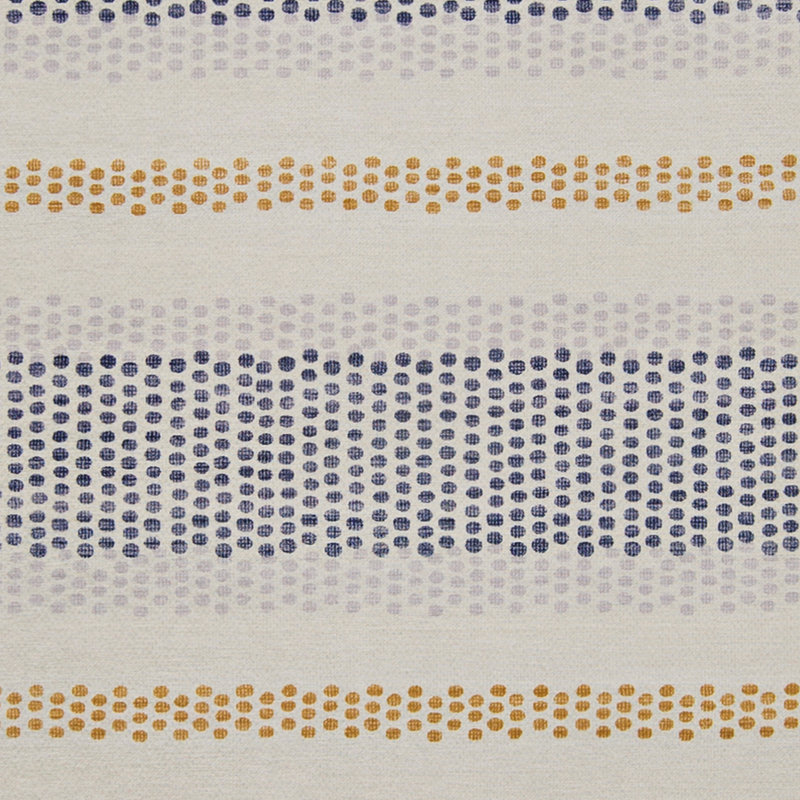 Tapis ivoire et bleu rayé à pois Anna-Sophia, Rectangle 3 pi x 5 pi