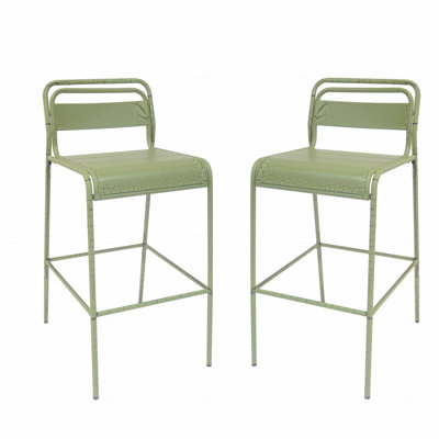 Ensemble de 2 tabourets de bar d'extérieur
