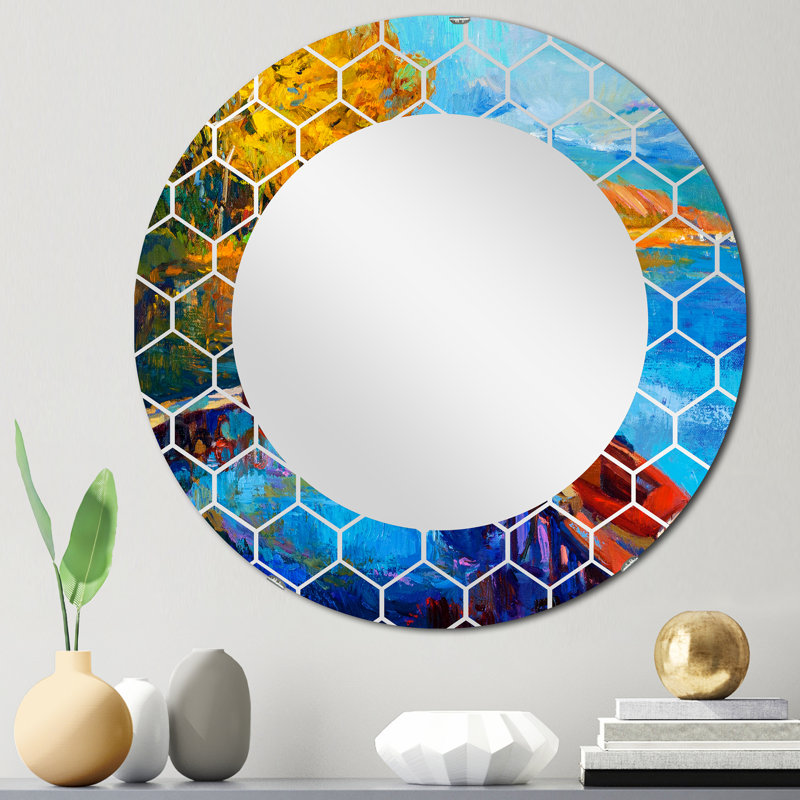 Miroir mural Sunset House Glow At The Lake II - Lake House, 24 po x 24 po