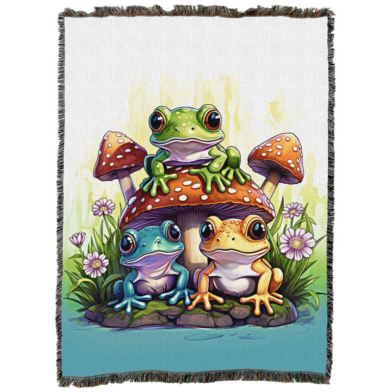 Jeté en coton Pure Country Weavers, Grenouille