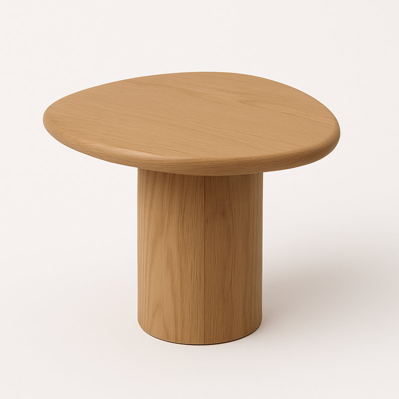 Nonee Solid Wood Nesting Coffee Table, Natural Oak