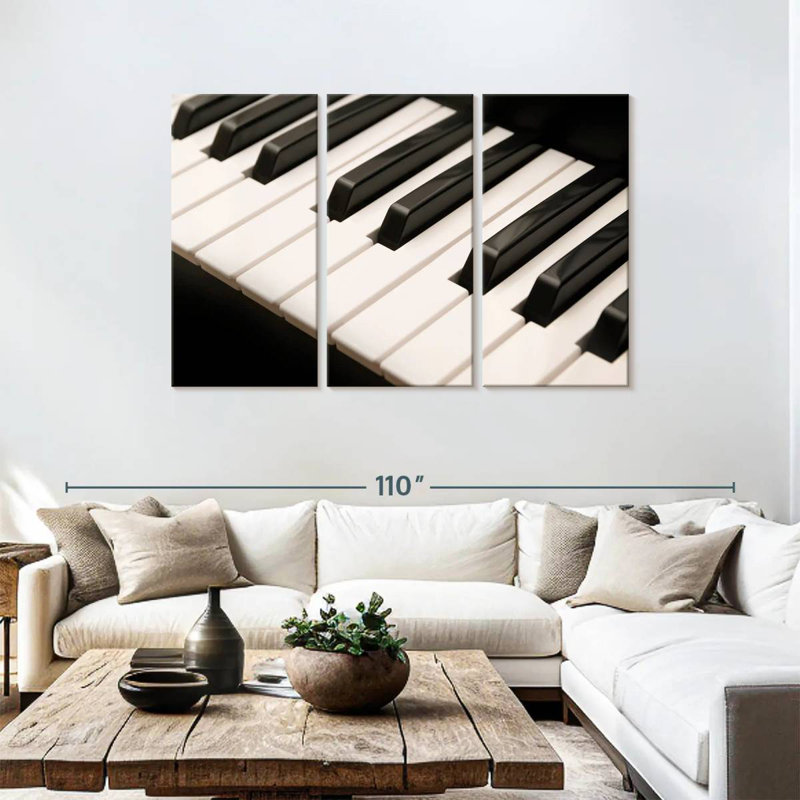 Abarca Notes Of Piano Keys, H 48 po x l 74 po