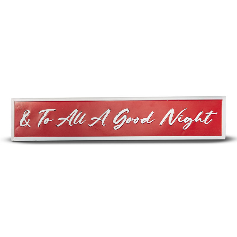 & To All A Good Night Enamel Sign