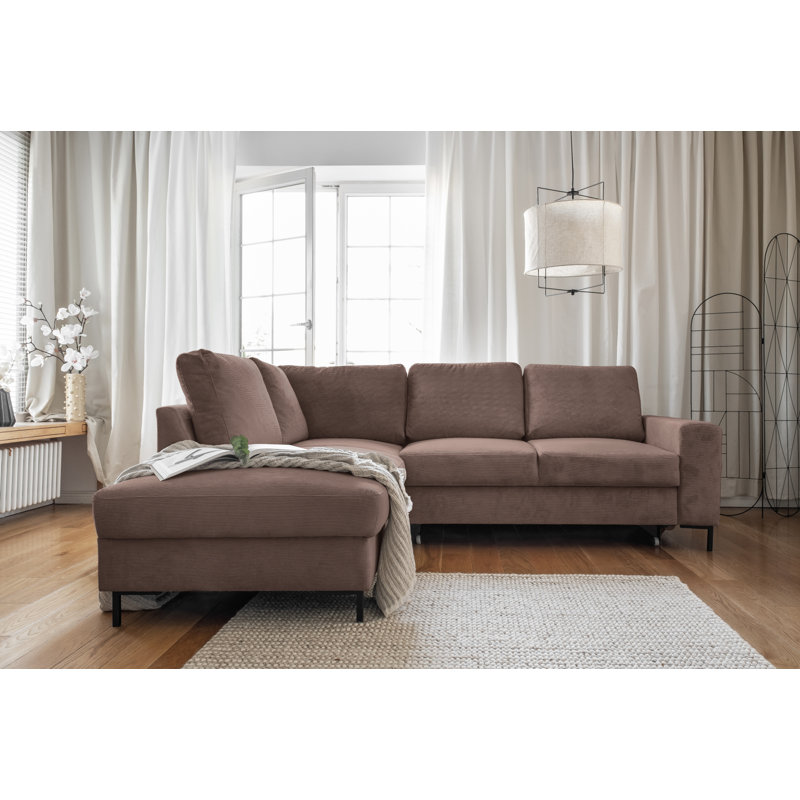 Lofty Lilly 6 seater Corner Sofa Bed, Left Hand Facing, Taupe