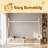 Twin Size Wood House Bed With Fence-1765055646