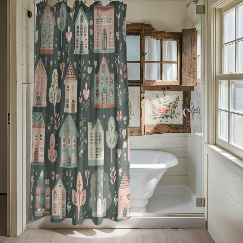 Rideau de douche Boho Cabin - Premium, H 74 po x l 71 po