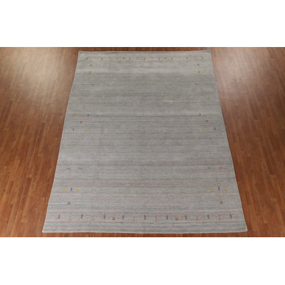 Striped Gabbeh Indian Area Rug 9x12