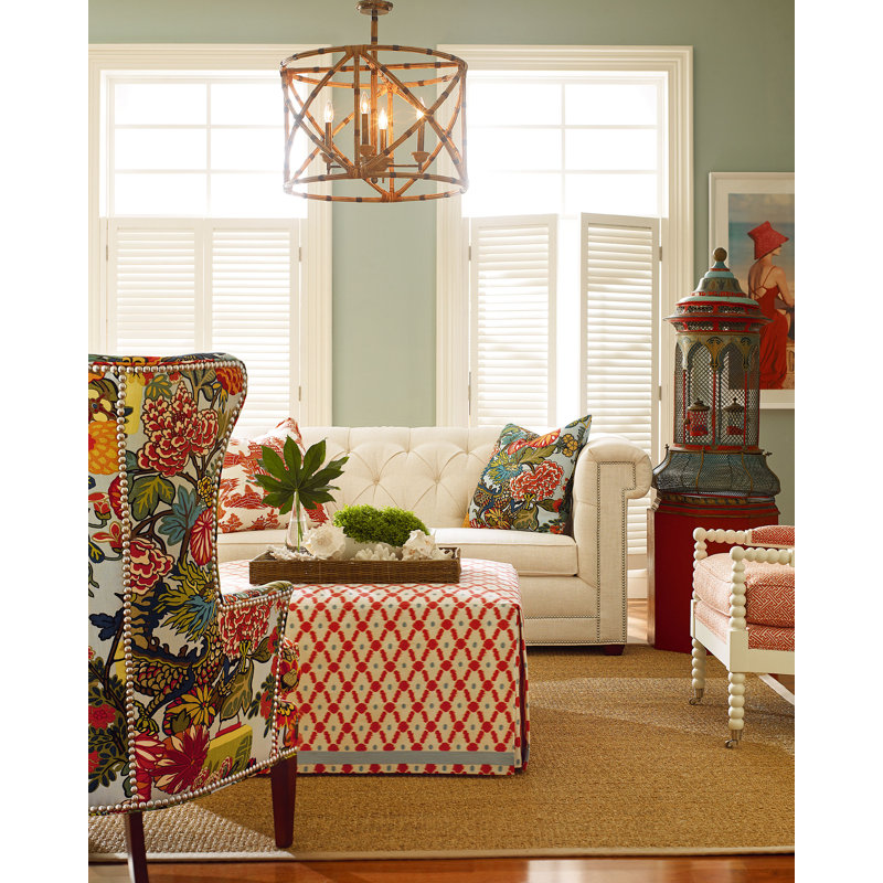 Palm 4 - Light Dimmable Drum Chandelier
