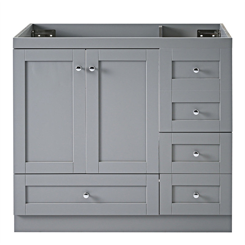 35 " Single Bathroom Vanity Base, Gray