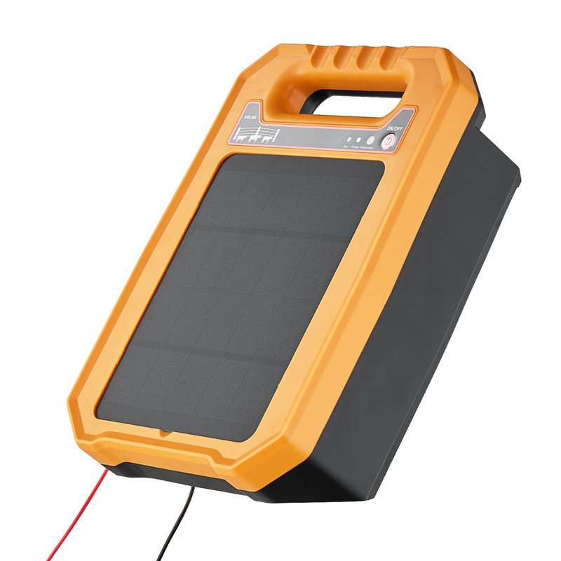 Solar-Powered Fence Charger, 0.3J 8 kV Electric Fence Energizer, 1.86-Mile Coverage, Durable and Weather-Resistant, 7-Day Operation, Ideal for Livestock, Poultry, and Garden Security