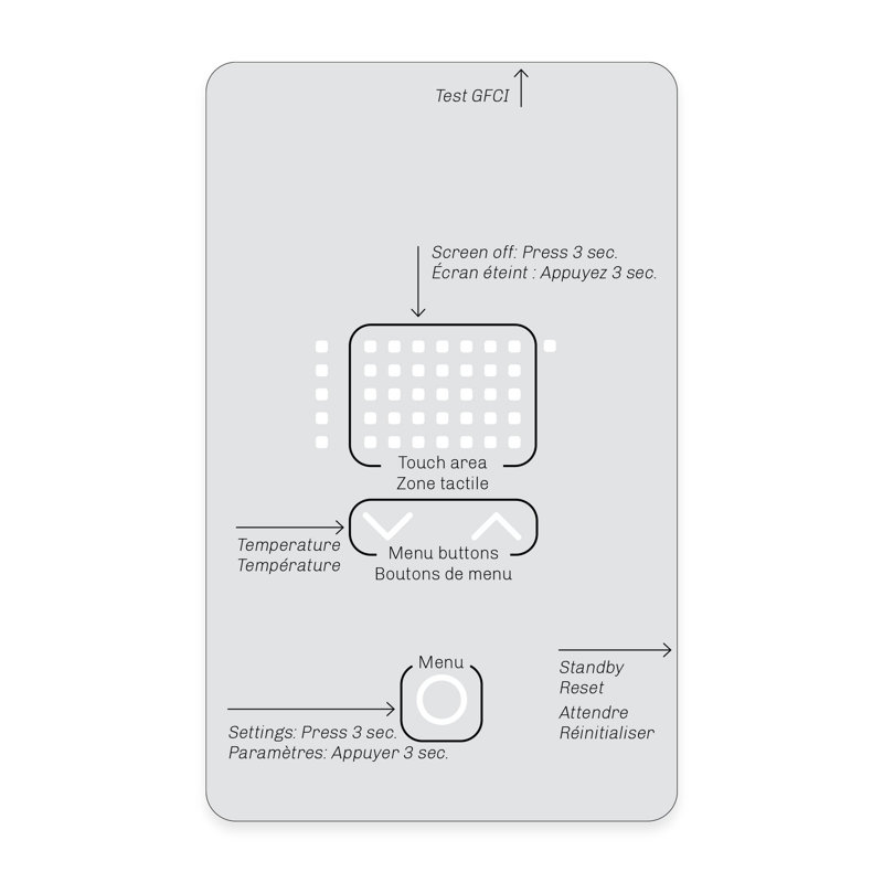 Thermostat non programmable nTrust 2.0, GFCI de classe A, avec capteur de plancher