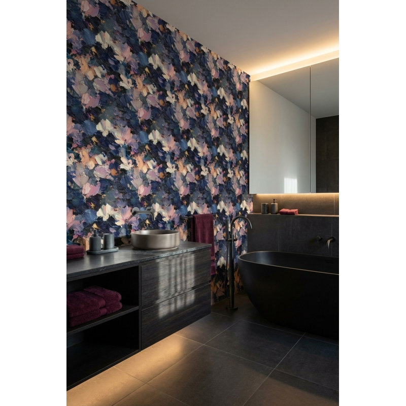 Abstract Wallpaper Floral Peel And Stick Artistic Wall Mural