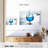 " Blue Cocktail Splash Canvas Print " Print-447949775
