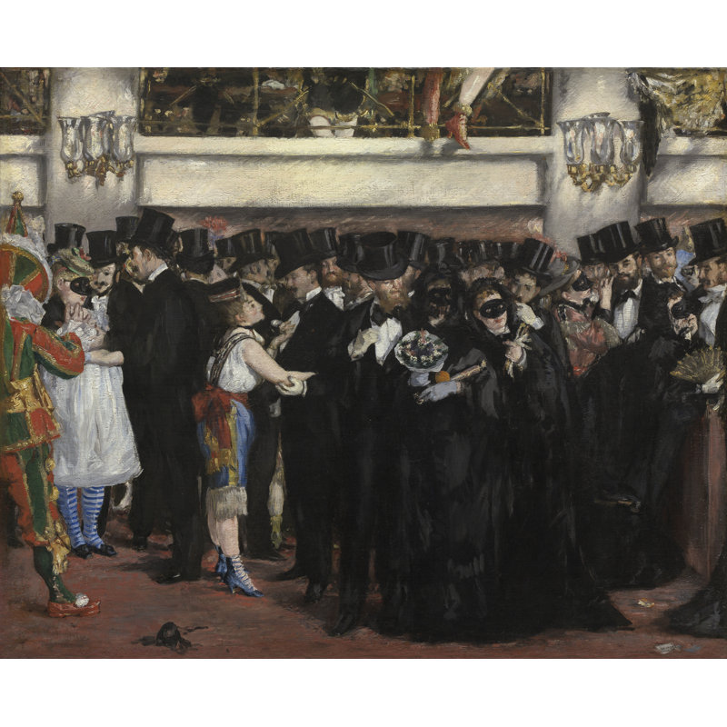 Masked Ball At The Opera by Edouard Manet - Wrapped Canvas Print, 51cm H x 77cm W